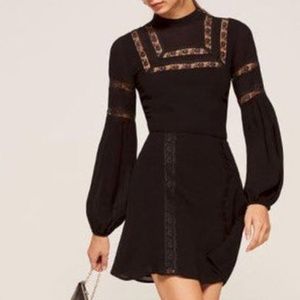 Reformation Black Lace Dress